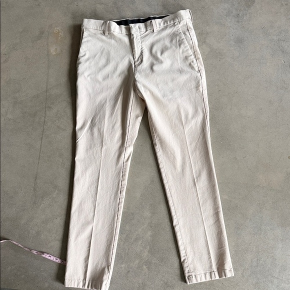 Kenneth Cole pants Men's Slim Stretch - Cream 34x32